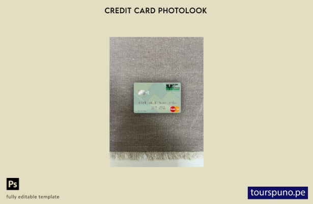 listo para imprimir plantilla frontal de aspecto fotográfico mastercard del B 16